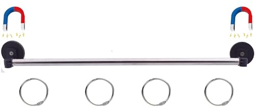 YYST 29 (74CM) Magnetic Anchor Chart Holder Adjustable Magnetic Date Cards Holder Calendar Holder for Kids Crafts, Wall Decor Picture etc W O Rings (Black - 1)
