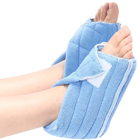 ANKROYU Taloneras Antiescaras de Almohadillas, protección ajustable del tobillo de mantener el calor y aliviar las llagas, protector del talón, taloneras y coderas, Cojín Antiescaras Pies Suave