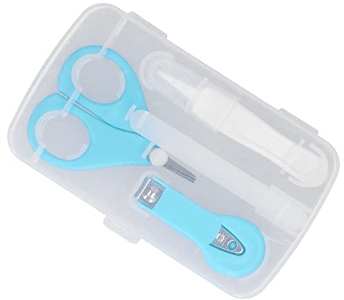 Forbici di sicurezza per la cura delle unghie, strumenti per manicure per bambini, set per la cura della manicure del bambino, forbici e pinzette, lima per unghie per manicure e pedicure per neonati
