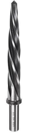 QUARKZMAN Konische Reibahle 15 mm, M2 HSS Spiralnuten-Brückenreibahle mit 1/2 Schaft zum Reiben von Metalllegierungen, Aluminium, Holz und Kunststofflöchern