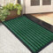 Rugs Inn Rubber Door Mat Outdoor - Heavy Duty Floor Matts for Front Door Waterproof and Washable Anti Slip Strong PVC Backing Mats for Kitchen, Entrance (Green, 50 x 90 cm)