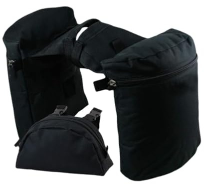 Sharplace Saddle Horn Bags Set Trail Riding Saddle Bags Gift Portable Versatile Oxford Cloth Outdoor Equestrian Sports Pommel Horn Bags, Black