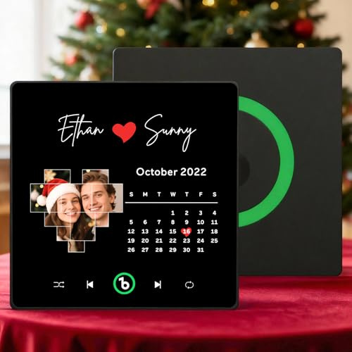 Magnete da Frigorifero con Musica Personalizzato Calamite da Frigo Album Fotografico Personalizzabile Può Riprodurre Canzoni Natale San Valentino Regalo di Coppia, 4.0 Versione Migliorata