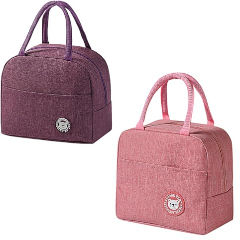 DEANKEJI 2 Pezzi 6,2L Borsaen Termica Aggiornato, Doppio Strato Addensato Borsaen Pranzo Portatile, Pieghevole Piccola Borsaen Termica, Adatto per Picnic, Ufficio, Scuola