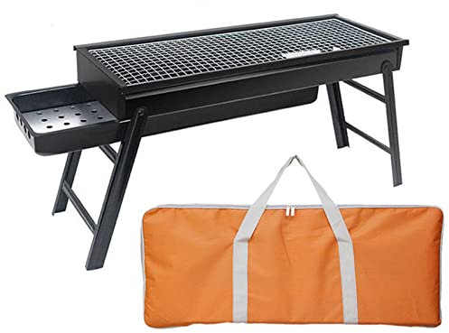 Barbecue a carbonella, pieghevole, portatile, braciere for cucinare all'aperto, campeggio, escursioni, picnic, adatto for 3-6 persone con borsa portaoggetti.