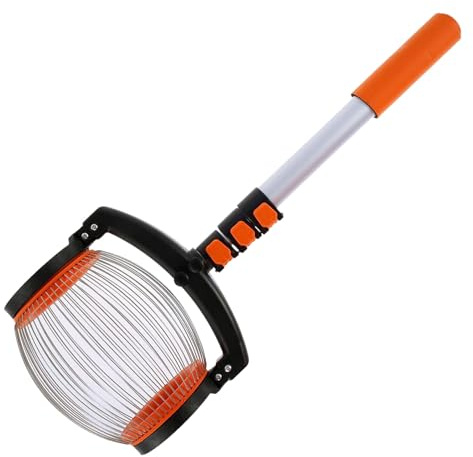 Asixxsix Acorn Picker Upper Roller, No Bend Emptying Design Rolling Nut Gatherer with 26.37 to 56.3 inches Telescopic Handles Aluminum Manual Walnut Picker for Adults Kids