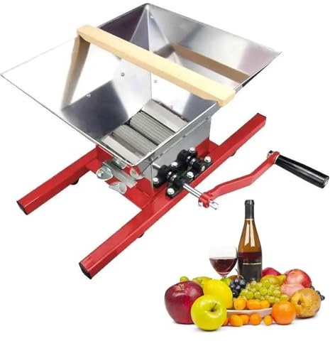 Triturador de Frutas y Manzanas, Molino de Frutas de Acero Inoxidable de 7 l, exprimidor de Frutas Manual con Mango, raspador portátil, Molinillo de Frutas portátil extraíble(Grapes)