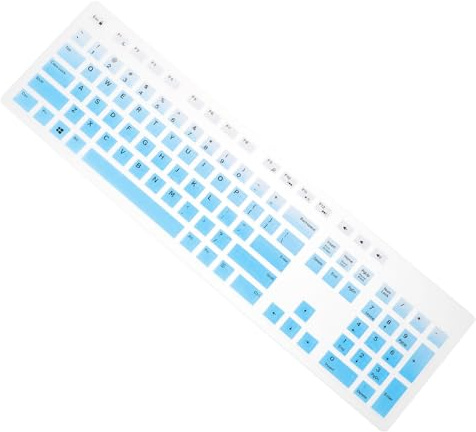 Gatuida Cubierta de Teclado de Silicona Compatible con DELL Protector Ultrafino Resistente al Agua y Polvo para Teclado con Cable Funda Ajustada para Ordenador Portátil y Sobremesa