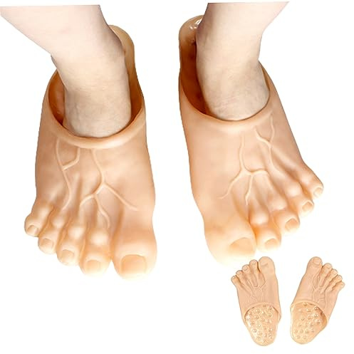 AwnsIMfreien Costume Accessories, Funny Feet Slippers Funny Costume Cosplay Dress Shoe Jumbo 10.63x5.12 inch Realistic Accessories Shoe Covers for Giant Shoes, Feet Slippers