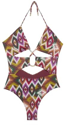 YAMAMAY - Costume da Bagno Intero Senza Ferretto, con Imbottitura Removibile, Donna, Kaya, Multicolore, Stampato