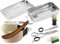 Solingen Paste Made in Germany im Rasiermesser Set | Rasier Set Zubehör | Extra breites Abziehleder | Holzgriff Rasiermesser mit Goldätzung