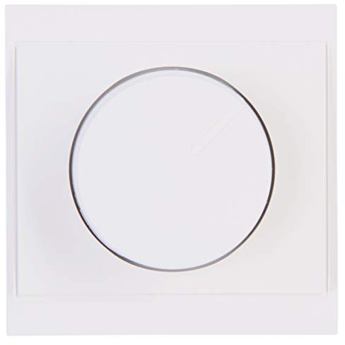 Kopp Malta arktis-weiß, Druck-Wechsel-Schalter, Kombigerät, LED-Dimmer, für Glüh-Lampen, 230V Halogenlampen, Phasenanschnitt, 843013081