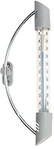 KOTARBAU® Termómetro exterior para ventana y montaje en pared, modelo largo