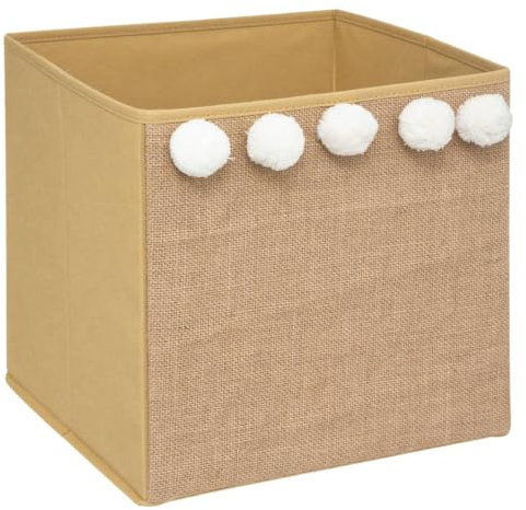 Atmosphera - Bac de Rangement Enfant - Pompons - Jute