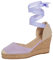 Lora Dora Womens Espadrille Keilabsatz Sandalen Damen Strappy Hessian Keilabsätze Sommer Schuhe Knöchelbindung Beinriemen, Flieder, 36 EU