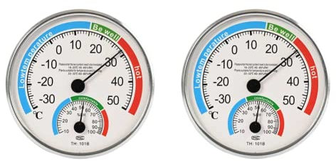 Termómetro higrómetro termo analógico humedad habitación control de clima interior para cocina, sótano, baño, sauna, terrario