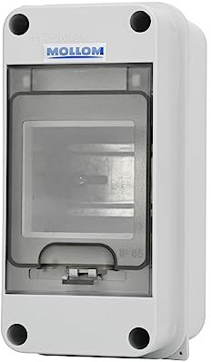 MOLLOM 3 Way Circuit Breaker MCB Distribution Protection Box with DIN Rail, IP65 Waterproof,for Indoor and Outdoor
