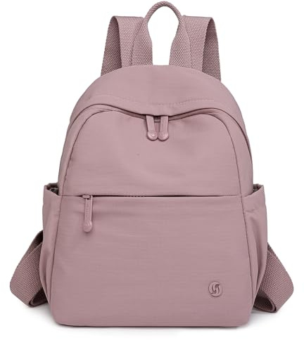 JIANLINST Rucksack Damen Klein Cityrucksack Women Modern Kleiner Tagesrucksack Casual Daypack Wasserdicht Mini Damenrucksäcke für Lässig Reisen Schule Lila