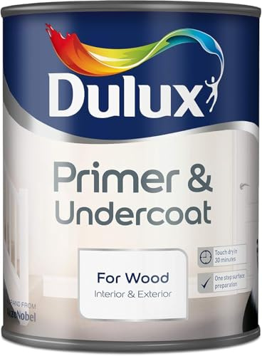 ASA® Dulux Primer & Undercoat Paint for Wood Water Based Formula Application Quick Dry Low Odour White 750ml