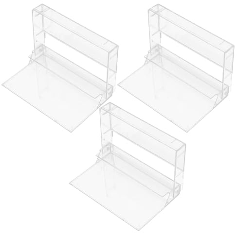 TOKIDNY 3 piezas Caja de Almacenamiento para Casetes de Plástico Transparente Funda Protectora Rígida para Cintas de Audio Organizador Retro Compacto con Tapa para Escritorio