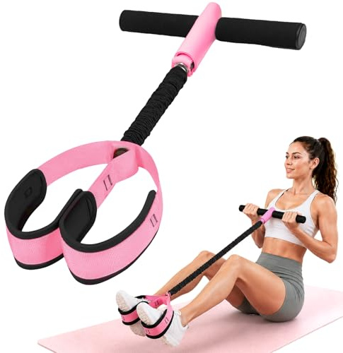 Pedal Resistance Bands with Handle, 55Lbs Exercise Bands Resistance Women