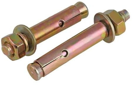 Sexkantigt huvud Betonghylsa Ankarbult, Färg Galvaniserat Kolstål Expansionsskruv M6 M8 M10 M12 M14 M16 M18 M20(M10x120mm-2pcs)
