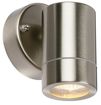 Palin Exterior Interior Stainless Steel Light Outdoor Garden Wall Light Spotlight Downlight GU10 IP44 Rated