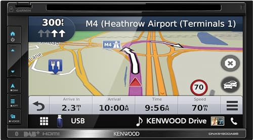 Kenwood DNX5190DABS Navigationssystem 17,1 cm (6.75) Touchscreen TFT Fixed Schwarz 2,1 kg