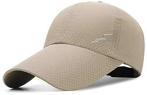 YEKEYI Gorra de béisbol de secado rápido para exteriores con visera larga, UPF 50+ para hombres y mujeres, Beige, talla única