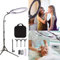 XPAISYQC 38W 18Zoll zweifarbiges dimmbares LED Ringlicht Beauty Lichtset mit Stativ Fernbedienung flexiblem Schlauch für Kamera YouTube, Make-up, Selfie, Videoaufnahmen von Porträt-Tattoo-Augenbrauen