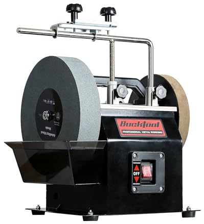 Bucktool 250mm elektrischer Nassschleifstein-Schleifer Water Cooled Sharpener, 180W Schärf- und Abziehsystem, 230~240V Wassergekühlte Schleifmaschine