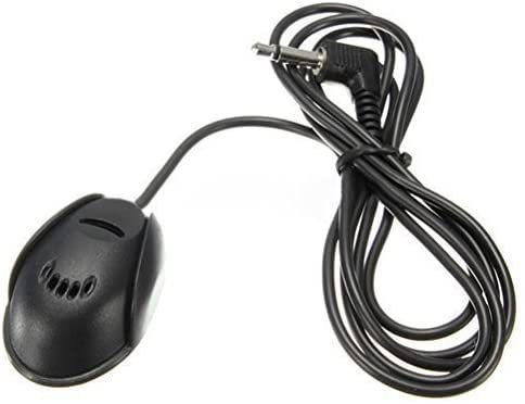 MICMXMO Microphone stéréo de Voiture pour Microphone Mains Libres Bluetooth Compatible with Kenwood Alpine JVC Connecteur 3,5 mm,Plug and Play, avec Un câble de 3 m