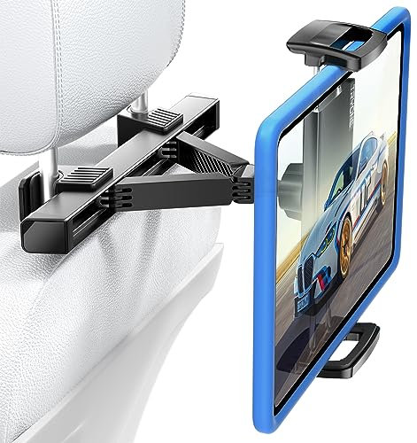 TRYONE Tablet Halterung Auto Kopfstütze Tablethalterungen Auto: KFZ Tablet Kopfstützenhalter 360° Drehung Tablet Halterung Auto Kopfstütze für iPad, Smartphone, Switch, Tabs und 4,7-13 Zoll Geräte