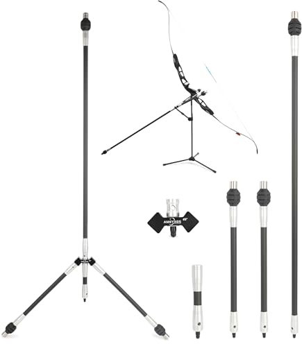wolfman Tir à l'arc Stabilisateur Barre D'équilibre Set Tige D'équilibre D'amortisseur en Carbone Pur 3K Tige de Stabilisateur pour Arc Classique de Compétition Arc à Poulies (argenté, 30 pouces-40°)