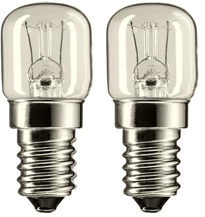 kanta 2 X PYGMY LAMP Bulb 15 WATT SES Cap E14 Oven LAMP 300*C