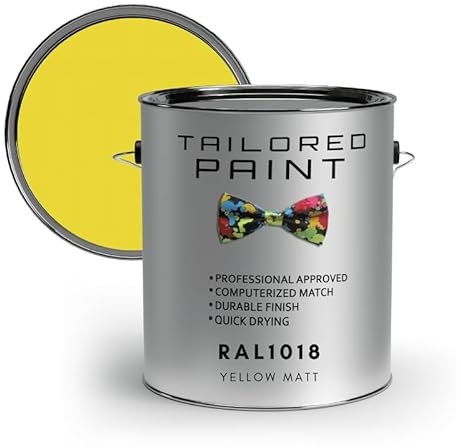 Tailored Paint uPVC Window & Door 1K Paint Brush or Spray On - Matt Finish - RAL1018, Yellow - 100ml Tin