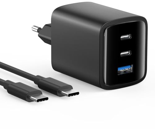 70W 3-Port USB C Ladegerät mit 2M Typ C Ladekabel Kompatibel mit MacBook Air MacBook Pro 13 14 15 16 Zoll, 2024 iPad M4 M2, iPhone 16 Pro/16/15, Galaxy S24/S23, Pixel, etc