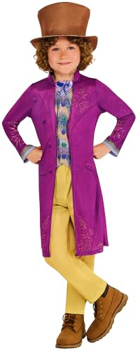 Rubies Official Warner Brothers Willy Wonka Child Costume, Kids Fancy Dress, Size Ages 7-8 Years Halloween