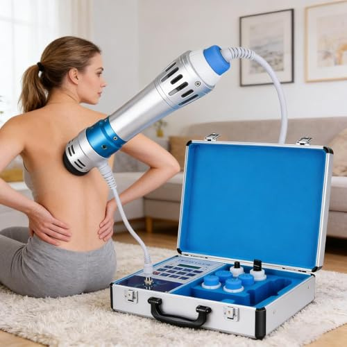 Appareil De Thérapie Par Ondes De Choc, Machine À Ondes De Choc Électromagnétiques Avec 7 Têtes De Massage, Régulation De L'énergie 50-105 MJ, Vitesses De Fréquence : 16