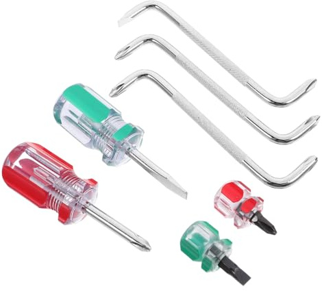 BAZEITFLOW Kit Tournevis Z Acier Chromé-vanadium Tournevis Angle pour Espaces Étroits Lot Polyvalent pour Bricolage et Réparation