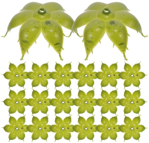 Artibetter Sepali di Fiori Artificiali Facili da Infilare in Plastica Verde 50 Calici Decorativi per per di Artigianato