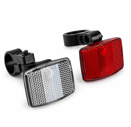 Kemay 2 Pcs Front and Back Bike Reflectors, High Visibility Bike Wheel Lights for Night Riding Safety, Waterproof Bicycle Accessories for Mountain and Road Bikes