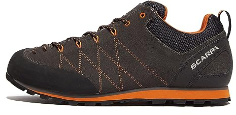 Scarpa Crux Men's Approach Shoes, Suede Upper, Vibram Megagrip Outsole, Climbing and Hiking (Shark Tonic, UK Footwear Size System, Adult, Men, Numeric, Medium, 9)