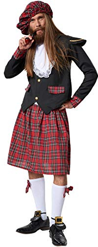 tectake dressforfun 302082 Förnäm skotte | Elegant skotsk dräkt | Kilt med knästrumpor (L)