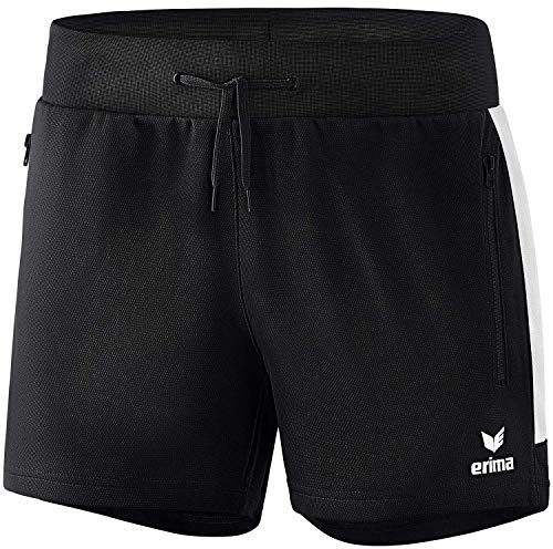 Erima Damen Squad Kurze Trainingsshort (1152008), schwarz/weiß, 36