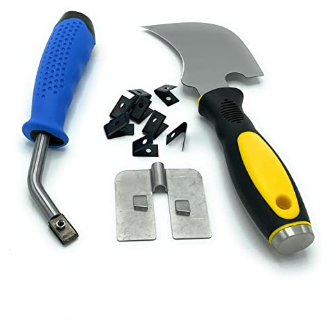 CCA Vinyl Floor P U Grooving and Welding Tool kit, Complete with Stainless Steel Guide Sledge for Seaming Linoleum