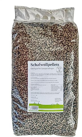 NAKED SHEEP Schafwollpellets - Organischer Bio-Dünger für Gemüse, Obst, Blumen & Pflanzen - dient auch als Wasserspeicher und Bodenaktivator 7,5 kg