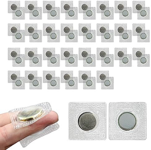 30 paires de boucles magnétiques invisibles, mini boutons magnétiques cachés, aimants enveloppés en plastique PVC, boutons magnétiques à coudre, adaptés pour vêtements, portefeuilles, sacs à dos