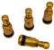 4x Aluventile PKW Metallventil 11,3mm Leicht Felgenventile (Orange-Gold)