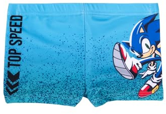 United Labels Sonic The Hedgehog badbyxor för pojkar – barn simbyxor badkläder byxor blå, blå, 110-116